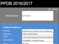 DOWNLOAD SOFTWARE APLIKASI PENERIMAAN SISWA BARU (PSB) GRATIS TAHUN 2016/2017