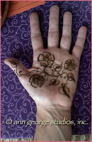 modern henna tattoo for back of the hand