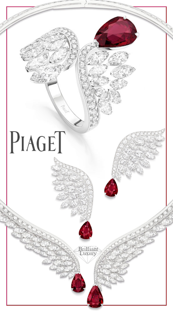 ♦Piaget Wings Of Light Enchanted Flight ruby diamond jewelry collection #piaget #jewelry #brilliantluxury