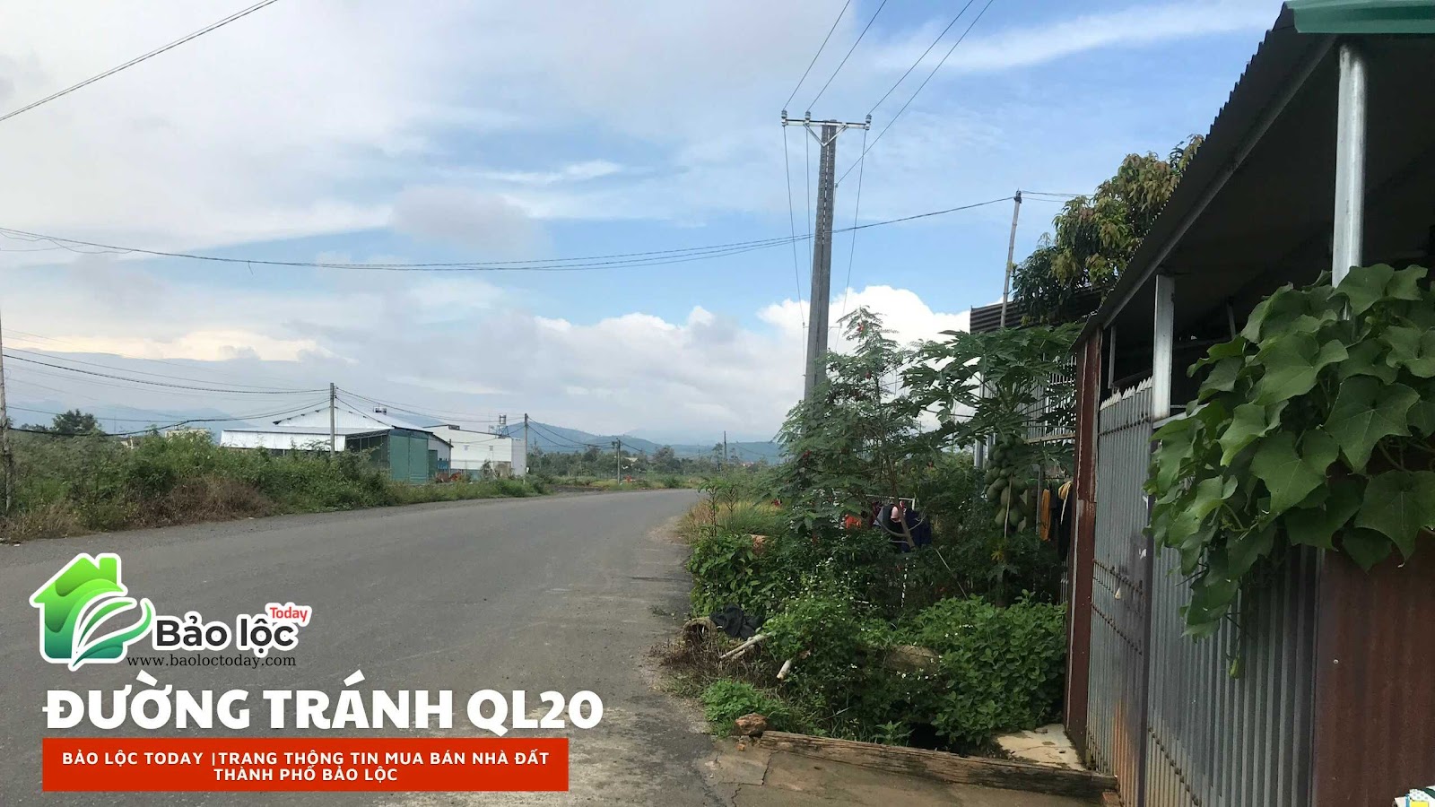 ảnh thực tế đường Tránh Ql20, nối từ xã lộc châu tới phường B'lao, thành phố Bảo lộc