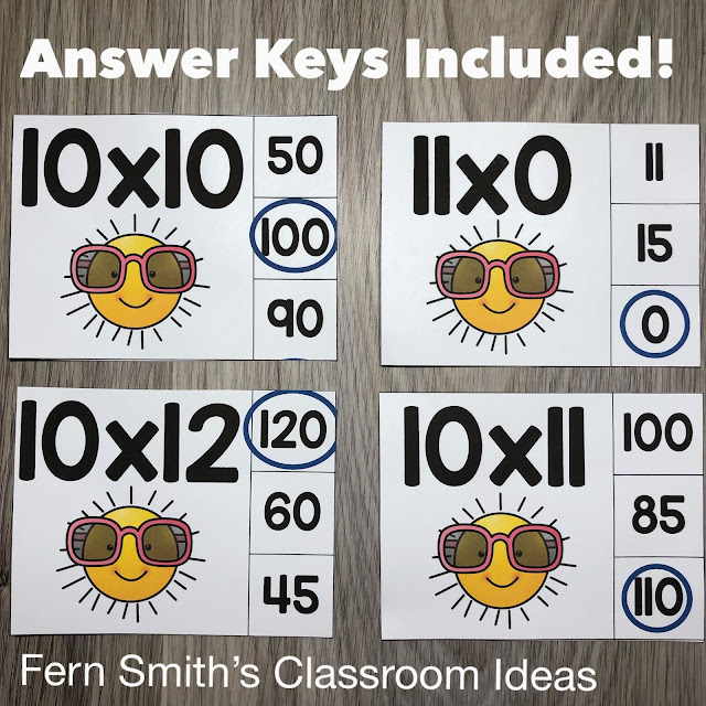 Click Here to Download This Multiplication Clip Cards Back to School September Bundle to Use in Your Classroom Today!