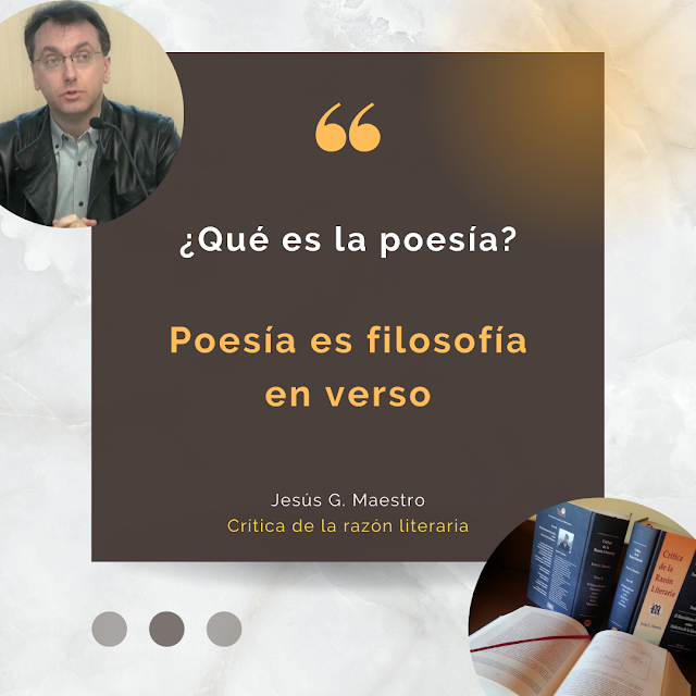 Jesús G. Maestro, poesía y Crítica de la razón literaria