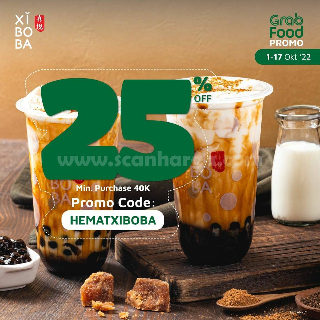 XIBOBA Promo DISKON 25% via GRABFOOD