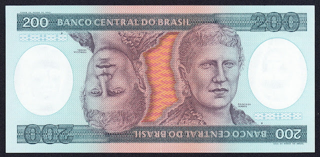 Brazil Banknotes 200 Cruzeiros banknote 1982 Princesa Isabel, Princess Imperial of Brazil