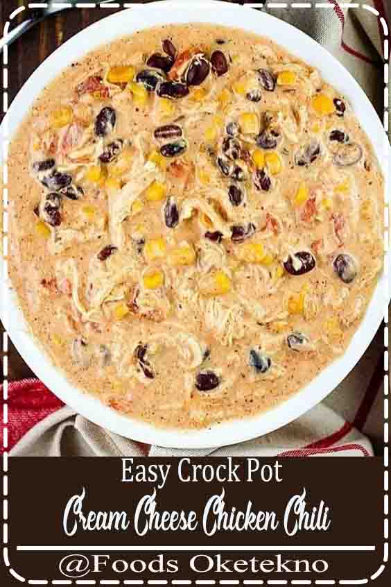 Easy Crock Pot Cream Cheese Chicken Chili Crockpot Meals Easy Dinners Cream Cheeses