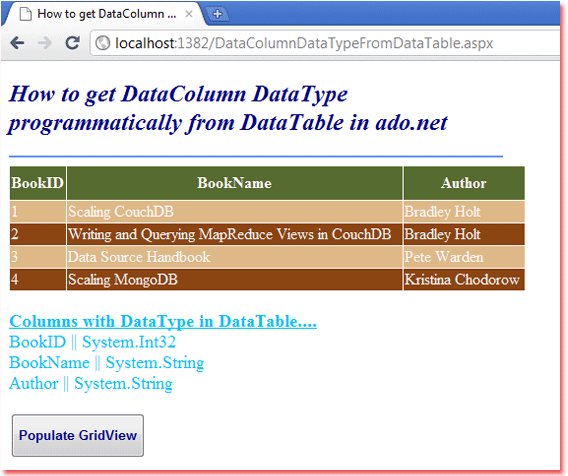 value select array form to type data DataTable columns a c# How get value select array form to type data DataTable columns a c# How get