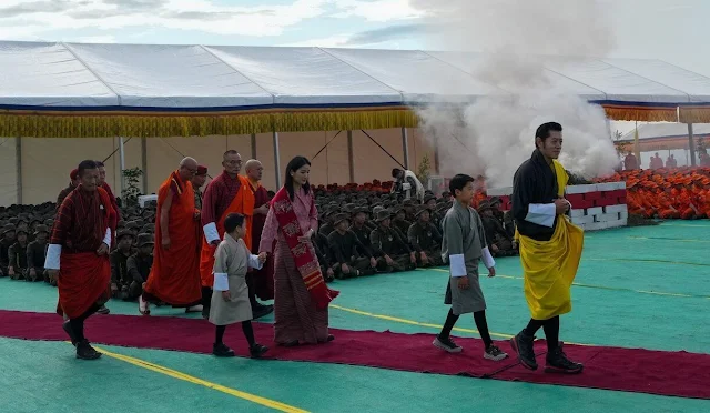 King Jigme Khesar Namgyel Wangchuck, Queen Jetsun Pema, Prince Jigme Namgyel and Prince Jigme Ugyen