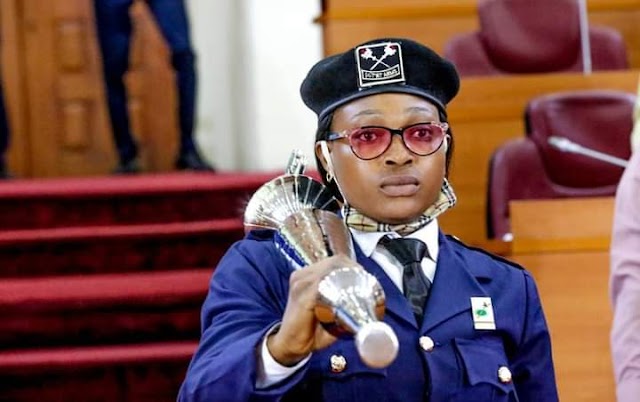 Here Comes The First Female To  Carry The Mace In Lagos House of Assembly. 