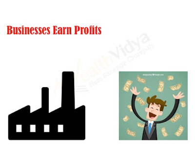 A business man celebrates profits earned from the industry 