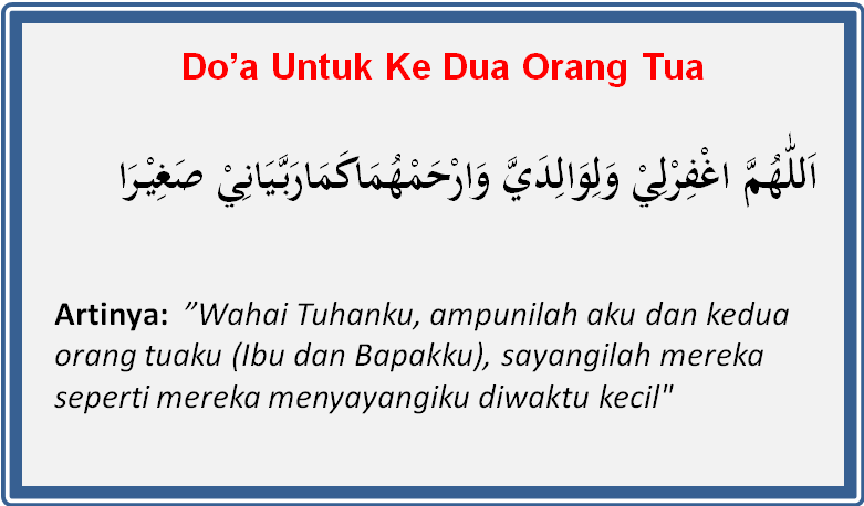 Bacaan Doa Untuk Kedua Orang Tua Ibu dan Bapak Lengkap 