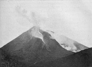 Vesuvius - or Monte Somma - as it appeared  before the 1906 eruption blew off its cone