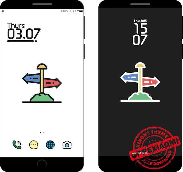 Full Light Theme Outline Mtz Full Tema Xiaomi Paling Simpel Dan Ringan Untuk MIUI V9