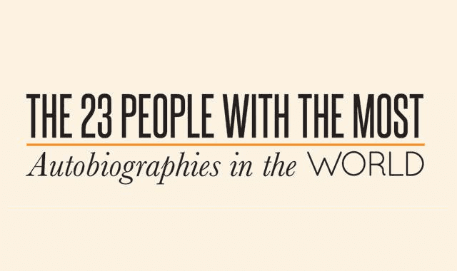 Image: The 23 People With the Most Autobiographies in the World