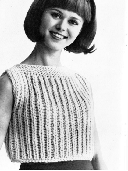 The Vintage Pattern Files Free 1960's Knitting Pattern Let’s Call It A Shell