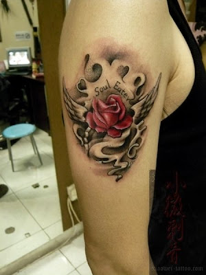 Tsubaki Flower Tattoo Design Famous In Soul Eater Which Is A