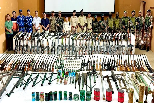 Massive Arms Haul in Manipur Security Forces Recover 203 Weapons in Coordinated Search Ops