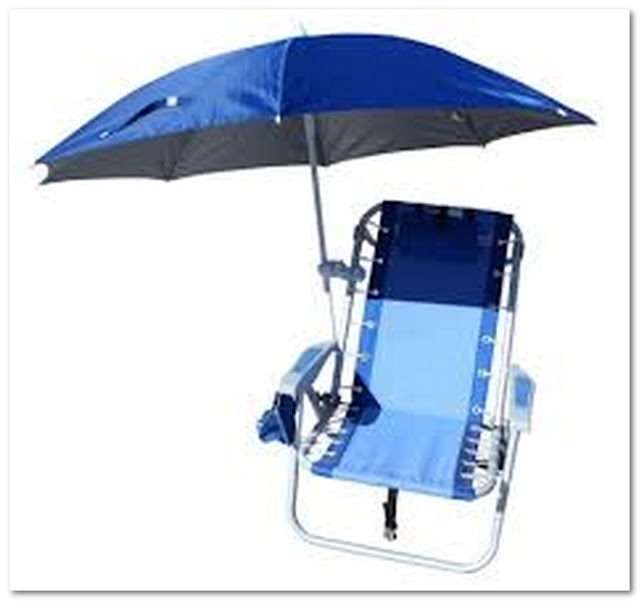Clamp on umbrella for beach chair