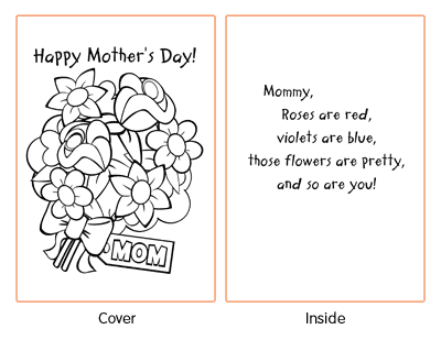 Free Coloring Mothers Day Cards 6