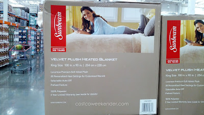 Sunbeam Velvet Plush Heated Blanket: great for winter