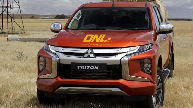 Xe bán tải Triton 2019 khi chưa lắp ốp cản trước