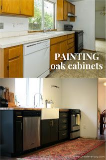 Kitchen makeover: Painting oak cabinets (step-by-step 
