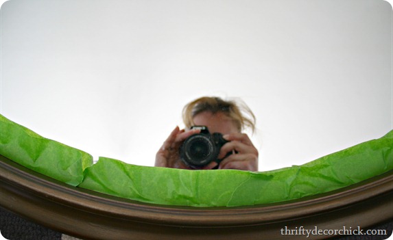 taping off a mirror