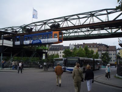 amazing hanging trains in germany