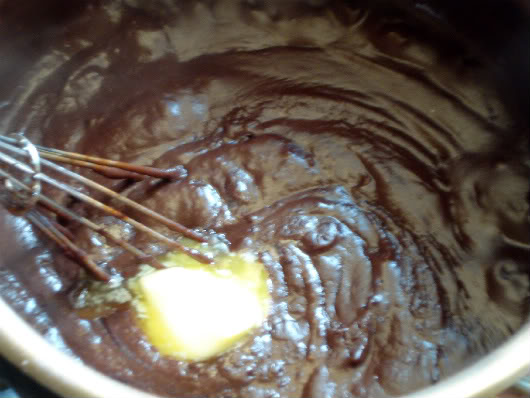 add butter and vanilla to the mixture