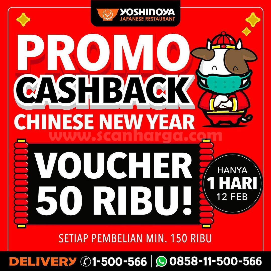 YOSHINOYA Promo Cashback IMLEK! GRATIS Voucher Rp 50.000