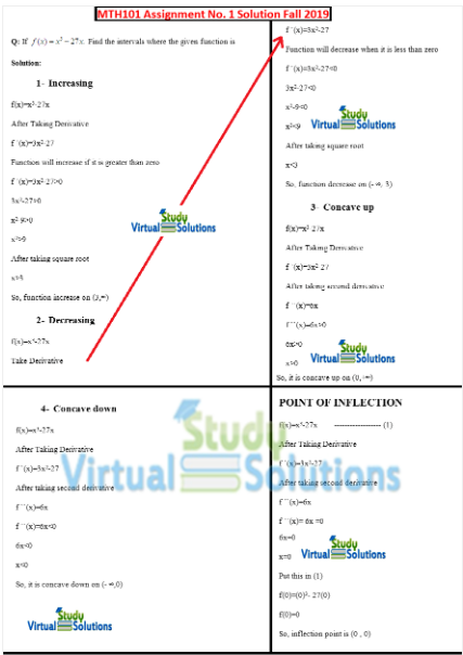 MTH101 Assignment No 1 Solution Sample Preview Fall 2019