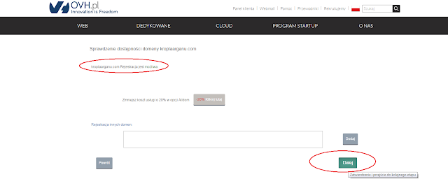 Rejstracja domeny jest możliwa