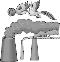 bird and polution