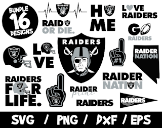 Raiders SVG Bundle, Las Vegas Raiders, NFL Team SVG, Raider Nation Shirt, Raid Or Die Cricut, Raiders For Life, Raiders Logo, Raiders Helmet