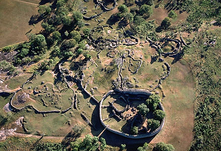 Great Zimbabwe ruins, aerial