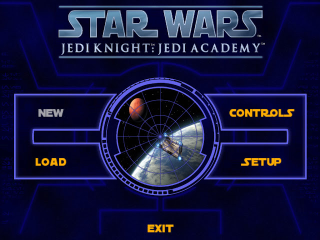 Star Wars Jedi Academy menu screen
