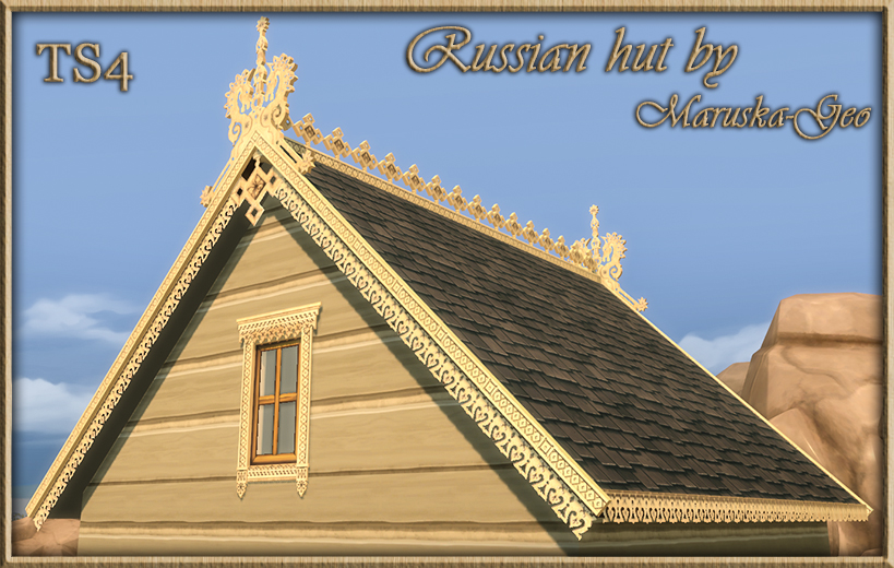 My Sims 4 Blog Russian House  Roof  Decorations  Windows 