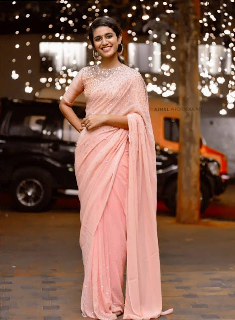 Priya Prakash Varrier Beautiful Saree Pic