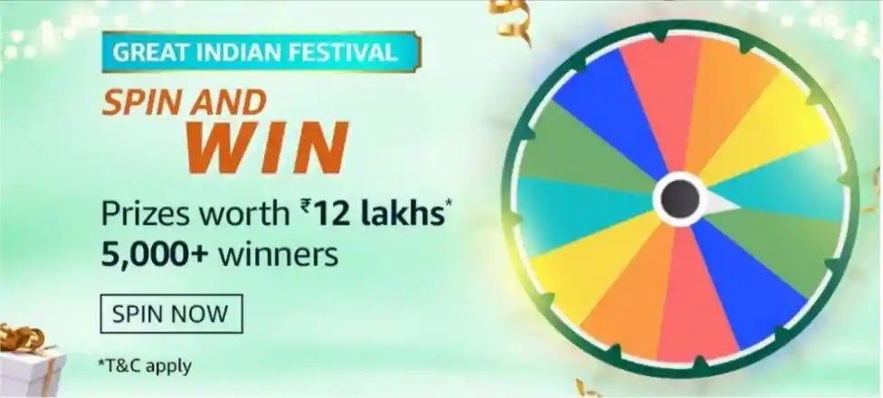 Amazon great indian festival spin and win