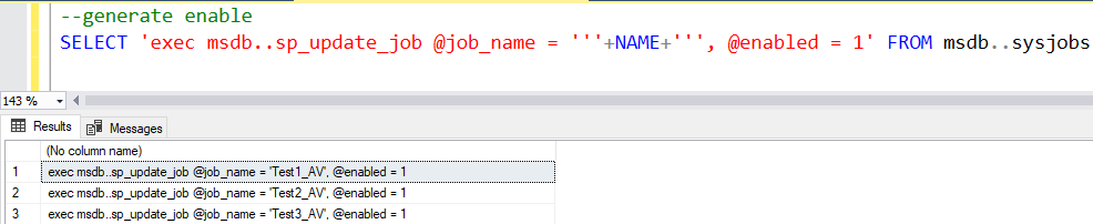 Enable or Disable All Jobs in SQL Server 2