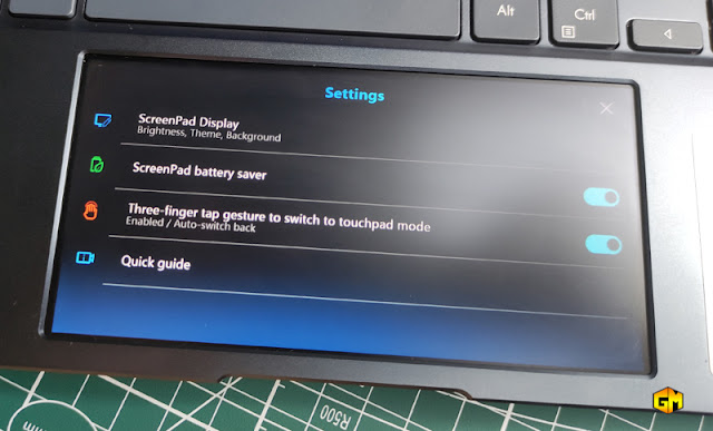 Asus ZenBook ScreenPad Settings Gizmo Manila