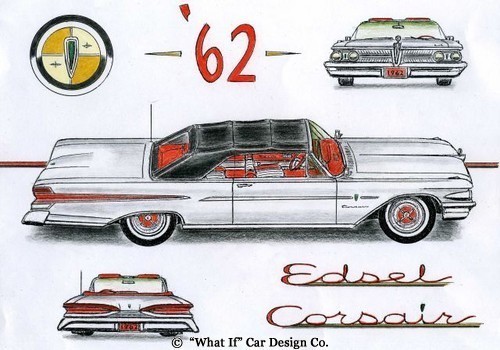 Here's a fascinating projected 1962 Edsel model based on the Mercury frame
