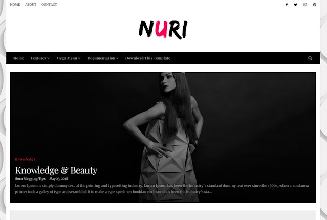 1. Nuri Blogger Template