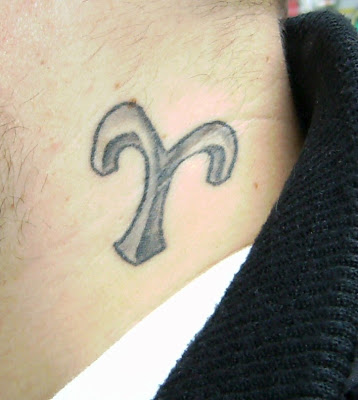 aries sign tattoos. astrological sign Aries.