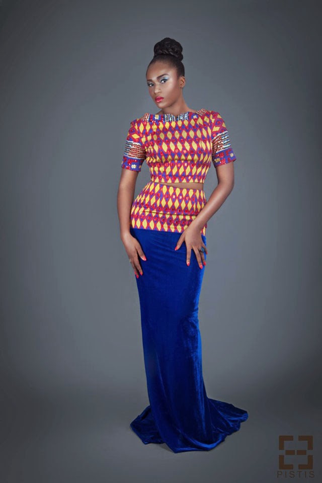 African print fashion dresses from Pistis- Ghanaian  designer  see more on ciaafrique.com