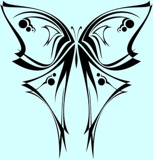 Tribal Butterfly Tattoo Design Picture 2