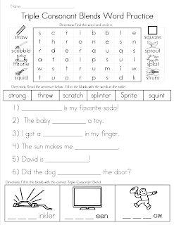 https://www.teacherspayteachers.com/Product/Triple-Consonant-Blends-Worksheets-3000151