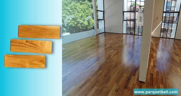 Lantai Parket Kayu Jati (Ukuran 1,2 x 5 x 25 cm)