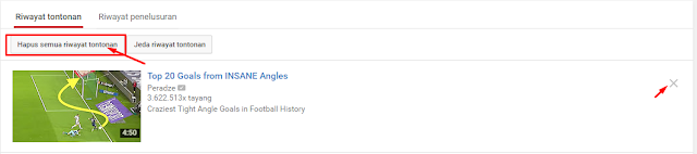 Cara Menghapus Riwayat Video Youtube