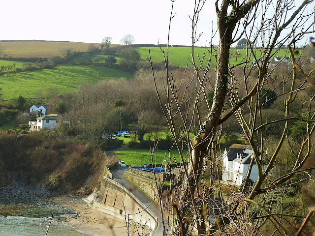 Countryside looking from Porthpean cliff top.