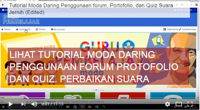 gambar Cara Pengunaan forum Guru Pembelajar portofolio dan quiz